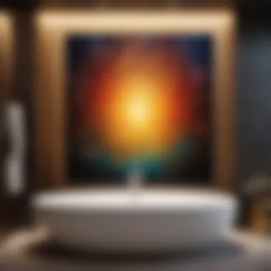 Harmonious Abstraction Abstract art piece in bathroom