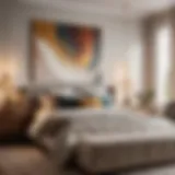 Artistic Interpretation of Bedroom Painting Factors Abstract brush strokes in neutral tones