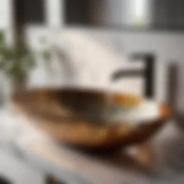 Geometric Fusion of Art and Functionality Abstract Geometric Sink Design