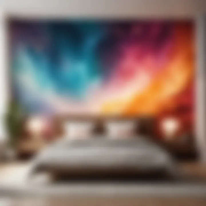 Abstract Harmony Wallpaper in Bedroom