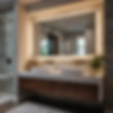 Custom Lighting Enhancing Bathroom Vanity Design Sleek and Stylish Bathroom Vanity with Custom Lighting
