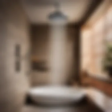 Relaxing Rainfall Showerhead in a Spa-inspired Bathroom Spa-like Bathroom Retreat with Rainfall Showerhead