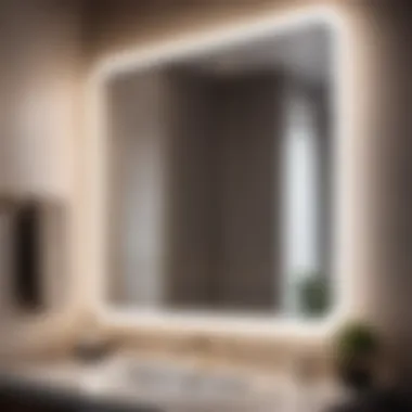 Illuminate Your Space LED mirror with adjustable lighting settings