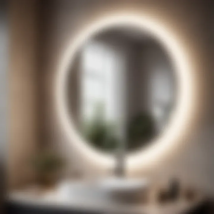 Adjustable Tilt Feature of Round Bathroom Mirror