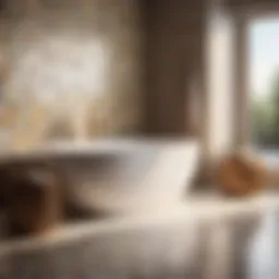 Elegant bathroom tile design