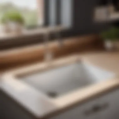 Seamless Aesthetic Integration Aesthetic integration of laundry sink with cabinet