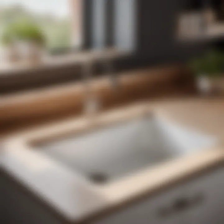Seamless Aesthetic Integration Aesthetic integration of laundry sink with cabinet