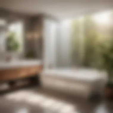 Efficiency in Modern Living Spaces Space-saving bathtub and shower combo in a contemporary home