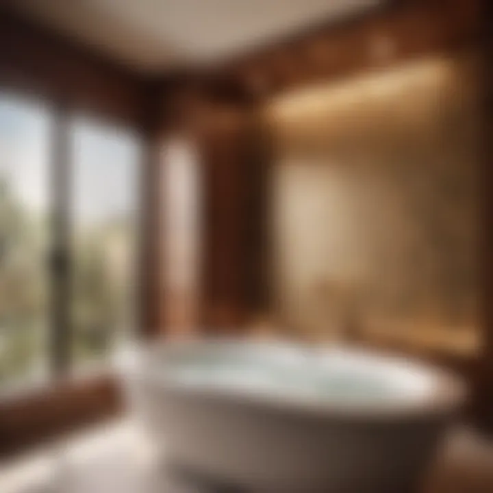 Relaxation and Comfort Combined Luxurious bathtub and shower combo with spa-like features