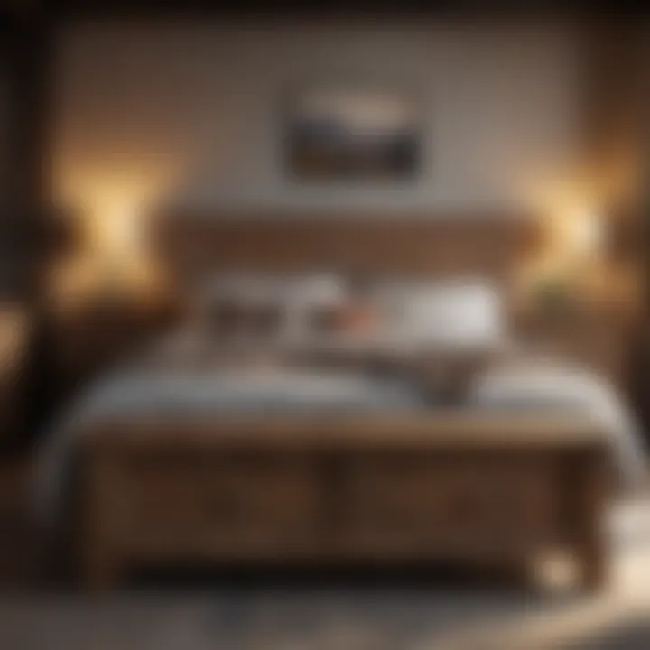 Cozy Rustic Bedroom Set Cozy rustic bedroom set with wooden textures