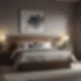 Elegant modern bedroom set showcasing minimalistic design