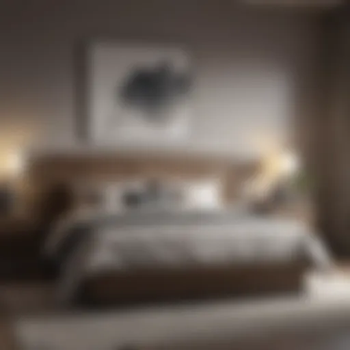Elegant modern bedroom set showcasing minimalistic design
