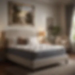 A comfortable mattress displayed in a serene bedroom setting