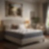 Comfortable Mattress in a Serene Environment A comfortable mattress displayed in a serene bedroom setting