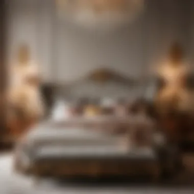 Opulent Comfort Stylish Alexander Julian bed frame with plush upholstery