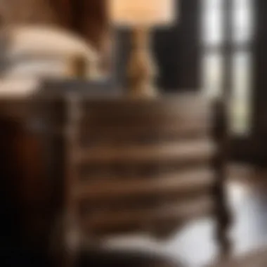 Crafted Perfection Close-up of detailed craftsmanship on Alexander Julian bedside table