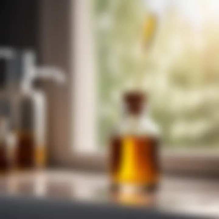 Infusing Scent with Essential Oils Dropper Essential oils dropper on scented laundry