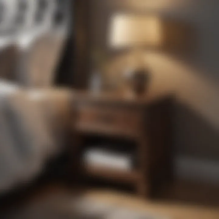 Stylish Bedside Table Chic bedside table with stylish decor accents