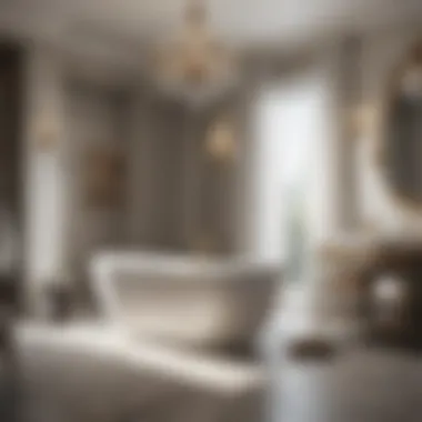 Luxurious contemporary bathroom featuring a sleek American signature tub