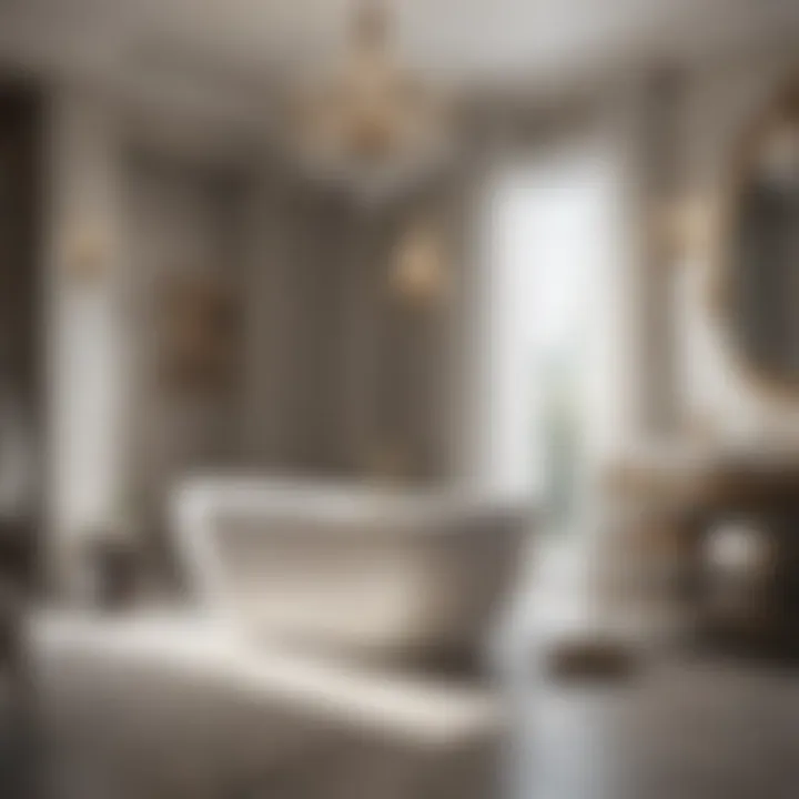 Luxurious contemporary bathroom featuring a sleek American signature tub