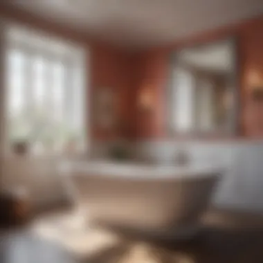 Aesthetic arrangement showcasing various styles of American bathtubs