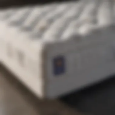 Features of Serta King Mattress Close-up of Serta king mattress features and materials
