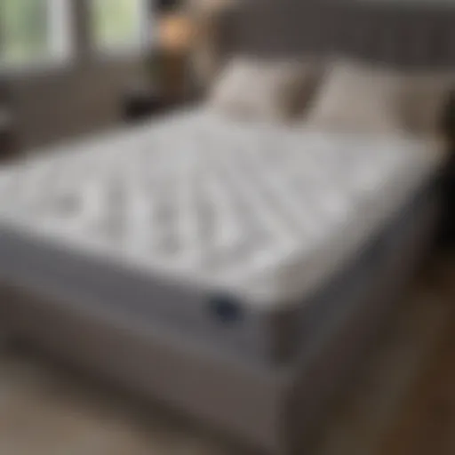 Elegant Serta king mattress showcased in a Costco store