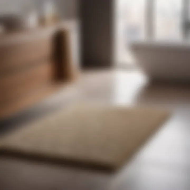 Elegant antibacterial bathroom mat in a luxurious setting