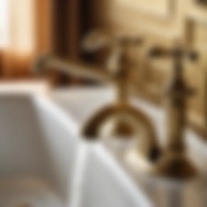 Antique Brass Faucet in Classic Interior Design