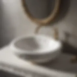Elegant antique wall mount bathroom sink showcasing intricate design details