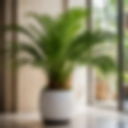 Lush green Areca Palm plant enhancing indoor air quality