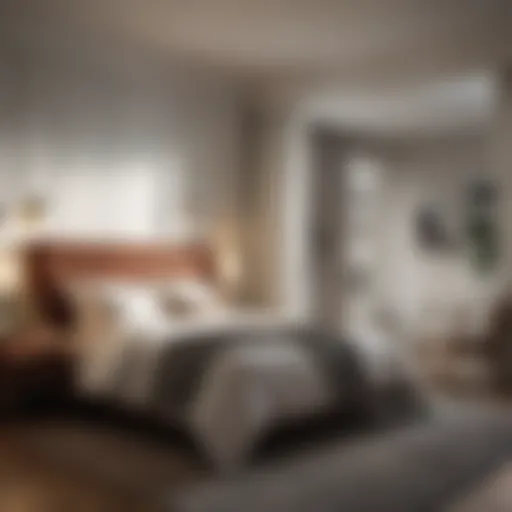 A thoughtfully arranged small bedroom showcasing optimal space utilization