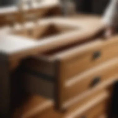 Artisan Crafting Oak Vanity Drawer Artisan crafting oak vanity drawer