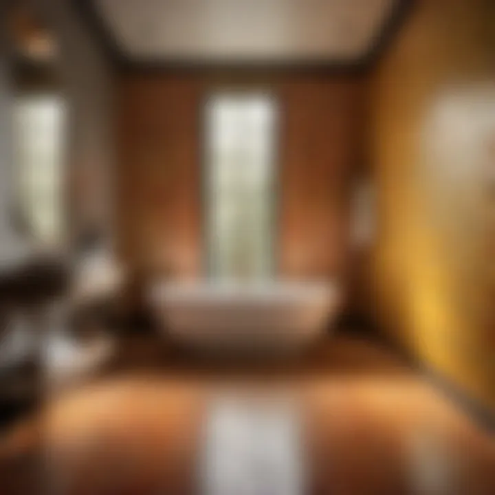 Artistic encaustic cement bathroom tile design
