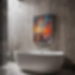 Abstract Artistic Expression in Bathroom Decor