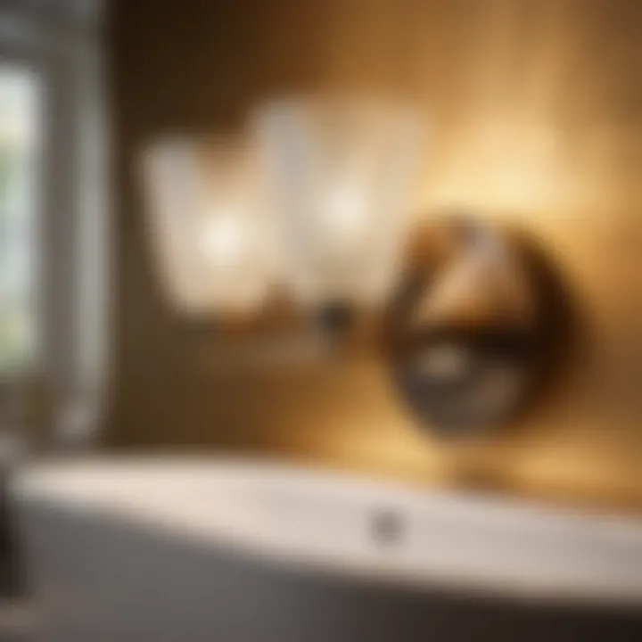 Artful Lighting Element for Bathroom Artistic Glass Sconce in Elegant Bathroom Design