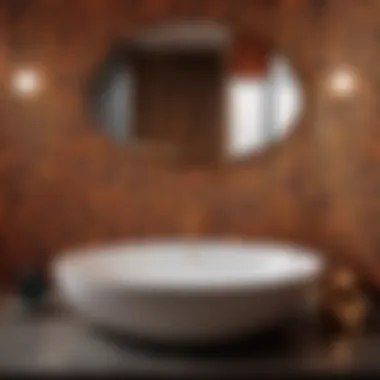 Artistic Wallpaper with Bold Patterns for Bathroom