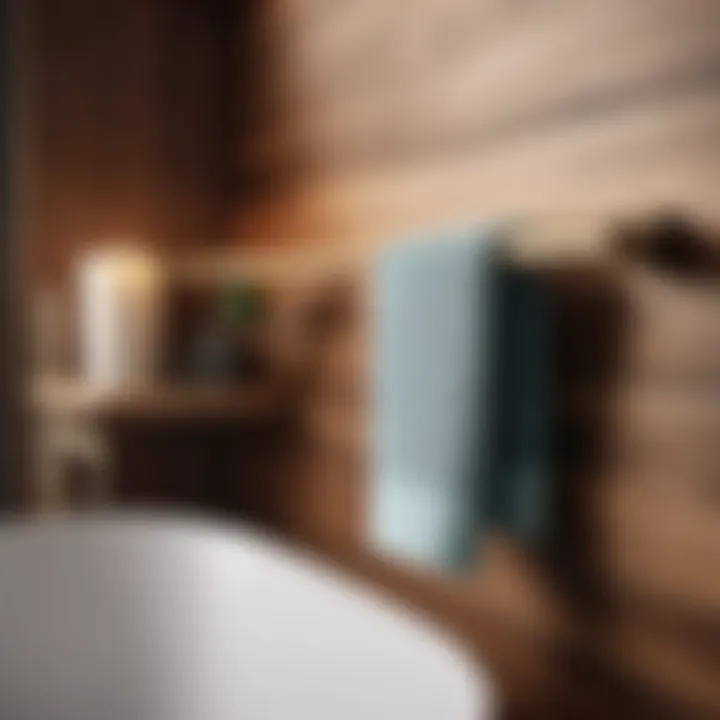 Innovative Patterns and Textures on a Towel Bar Artistic Wooden Towel Bar showcasing Versatile Designs