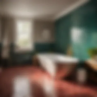 Long-lasting Durability on Tiled Surfaces Durable tiled surface painted with Benjamin Moore Aura Bath and Spa Tile Paint