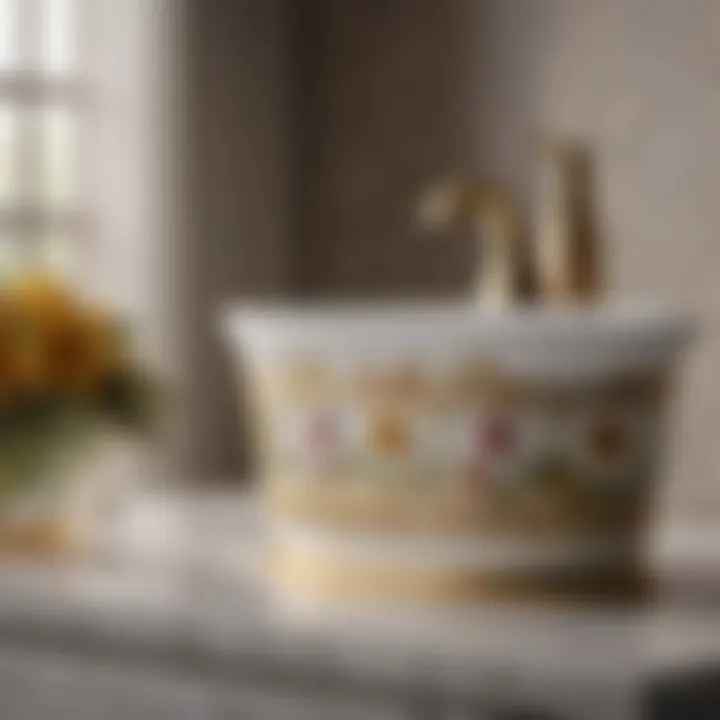 Avanti Bathroom Set Showcasing Timeless Floral Motifs
