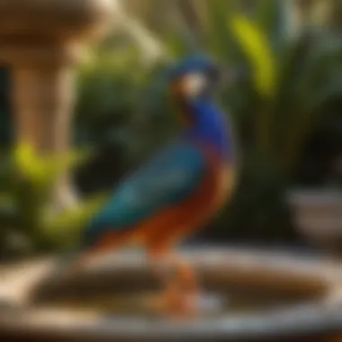 Majestic Avian Grace in Garden Oasis Majestic avian grace in garden oasis