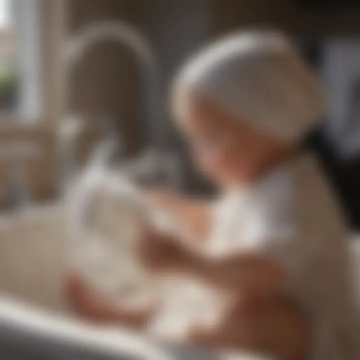 Baby clothes being washed