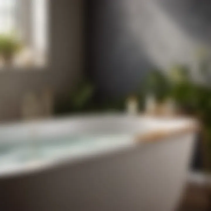 Relaxing bath ambiance with Bailey Bathtub Caddy in use