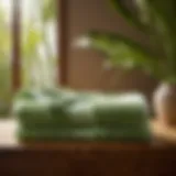 Luxurious Bamboo Cotton Bath Towel in Spa Setting