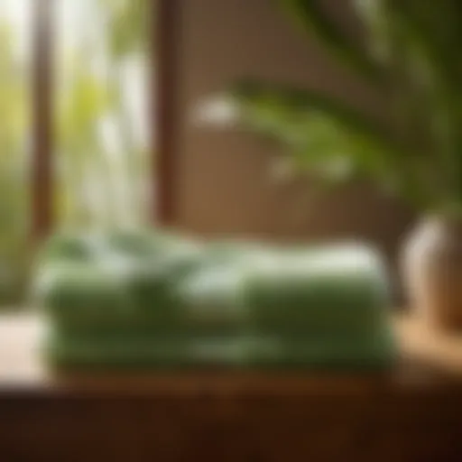 Luxurious Bamboo Cotton Bath Towel in Spa Setting