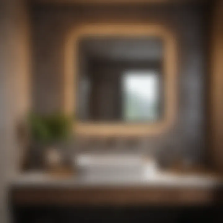 Cozy basement bathroom design featuring natural elements and soothing colors