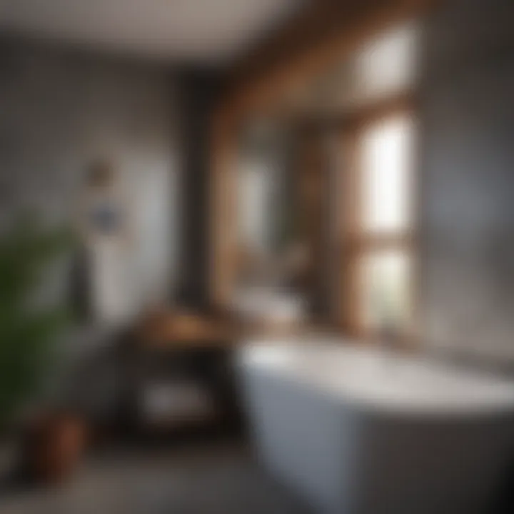 DIY renovation of a basement bathroom showcasing budget-friendly materials