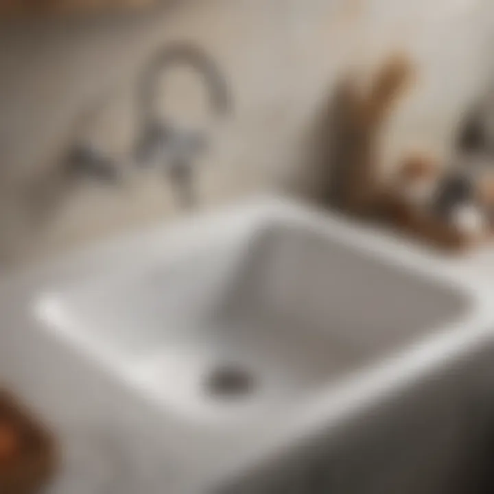 Installation Techniques for Basement Laundry Sinks Detailed view of installation techniques for a laundry sink