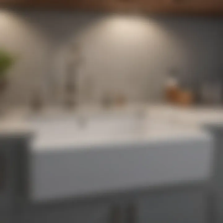 Contemporary Basement Laundry Sink Modern basement laundry sink with elegant design and functionality