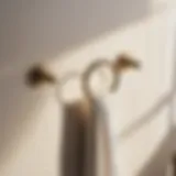Elegant bathroom hooks in a minimalist setting